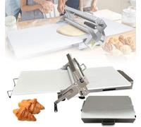 Sfogliatrice Manuale Pieghevole Pasticceria Macchina per la pasta commerciale per uso domestico, in acciaio inox, pieghevole, per stendere la pasta, spessore regolabile 0-17,5 mm/0-27 mm, p