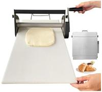 Sfogliatrice Manuale Pieghevole Pasticceria Macchina per la pasta commerciale per uso domestico, manuale, compatta, pieghevole, in acciaio inox, spessore regolabile 0-17,5 mm/0-27 mm, per cr