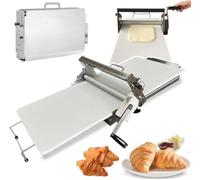 Sfogliatrice Manuale Pieghevole Pasticceria Macchina per la sfogliatura della pasta per uso domestico commerciale, manuale, pieghevole, per pasta sfoglia, spessore regolabile 0-17,5 mm/0-27