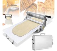 Sfogliatrice Manuale Pieghevole Pasticceria Macchina per la sfogliatura di pasta commerciale per uso domestico, manuale, in acciaio inox, spessore regolabile 0-17,5 mm/0-27 mm, per pizza, cr