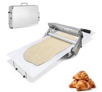 Sfogliatrice manuale pieghevole per impasto, spessore regolabile, per pizza, cornetti, pasta e altro, ideale per uso domestico e commerciale (B400)