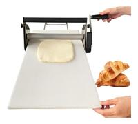 Sfogliatrice manuale pieghevole per pasticceria, in acciaio inox, con spessore regolabile da 0,5 a 27 mm, per panetteria, pizza e cornetti