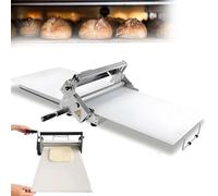 Sfogliatrice manuale pieghevole per pizza, croissant e pane, regolabile 0-25 mm, acciaio inox resistente con pannello PE, macchina stendi pasta uso domestico e professionale(90x40cm)