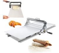 Sfogliatrice Manuale Professionale Macchina per pasta con spessore regolabile per panetteria e pizza, pasticceria in acciaio inossidabile per uso domestico