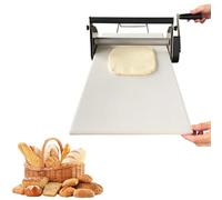 Sfogliatrice manuale professionale, macchina per pasta sfoglia, con spessori regolabili, per croissant, pizza e pasta, superficie antiaderente in PP,RS101