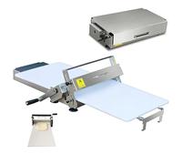 Sfogliatrice Manuale Professionale-Macchina per Pasta Sfoglia Pieghevole,Tirapasta Regolabile,Speciale Cornetti Croissant,Scatola Inox 304,Spessore 5-20mm,Salvaspazio,5kg(83x48x25cm)
