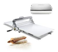 Sfogliatrice manuale professionale, spessore regolabile 0-17,5 mm/0-27 mm, per pizza, cornetti, pasticceria e fondente, design da tavolo(Rs201)