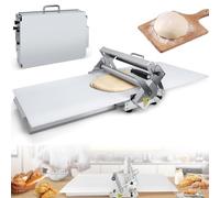 Sfogliatrice Pasticceria Manuale Pieghevole per Panetteria,Pizza,Croissant,Rullo per Pasta in Acciaio Inossidabile Con Spessore Regolabile 0,5-27 Mm,Per Commerciale E Domestico(Modello 300)