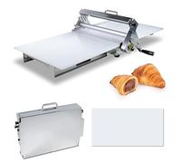 Sfogliatrice Pasticceria Pieghevole Da Banco,Manuale Rullo Per Impasti In Acciaio Inox, Con Tavola Grande 30X60cm/40X90cm, Spessore Regolabile 0-27mm, Per Panetteria, Pizza, Pasta Sfoglia(Model-300)