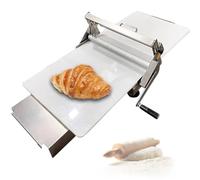 Sfogliatrice per impasto, in acciaio inox, con 5 impostazioni di spessore, ideale per uso domestico e commerciale, include tagliere per impastare