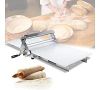 Sfogliatrice per Impasto Pieghevole Macchina per Impasto Manuale In Acciaio Inossidabile Rullo per Impasto Manuale con Piano Lavoro Spessore Regolabile per Uso Domestico E Commerciale(B)