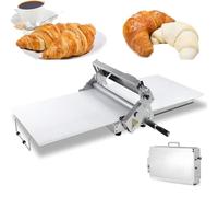 Sfogliatrice per Impasto Pieghevole, Sfogliatrice Manuale Banco per Pizza E Pasta, con Spessore Regolabile E Piano Lavoro per Preparare Impasti per Torte, Pizza E Pasta Fatta In Casa(B)