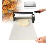 Sfogliatrice per impasto, rullo manuale per impasto, con spessore regolabile, per pizza, cornetti, pasticceria e fondente, design da tavolo
