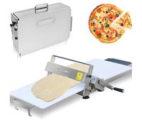 Sfogliatrice per pasta, macchina sfogliatrice elettrica professionale, spessore regolabile, rullo per pasta pieghevole in acciaio inox, per panetteria, casa, croissant, pizza (400)