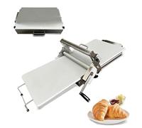 Sfogliatrice Pieghevole Manuale a Spessore Regolabile in Acciaio Inox - Sfogliatrice per Pasta Sfoglia, Pizza, Croissant e Pasticceria - Uso Domestico e Commerciale(400type)