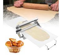 Sfogliatrice pieghevole per impasto, in acciaio inox, con spessore regolabile, grande tagliere per fondente e impasto, ideale per la cottura