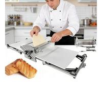 Sfogliatrice pieghevole per impasto, in acciaio inox, per pizza e crosta, larghezza 450 mm, spessore regolabile 2-30 mm