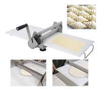 Sfogliatrice Professionale Manuale per Croissant e Pizza, Spessore 0,5-25mm, Acciaio Inox con Ventose, Modello Pieghevole Compatto(A)
