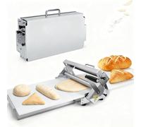 Sfogliatrice Professionale per Pizza e Croissant, 10 Posizioni (0,5mm-25mm), Macchina Tirapasta Pieghevole in Acciaio Inox, Modello Pro(B)