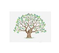 SFOIKVG Albero per Impronte Digitali Pittura dell'albero delle Impronte digitali del Matrimonio, Uccelli amati, Libro degli Ospiti, Regalo, Tela Souvenir per Fai da Te