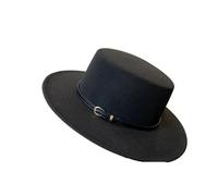 SFOIKVG Cappello a Bombetta da Donna Cappelli in feltro a tesa larga decorati con fibbia for cintura, for donna, autunno inverno, berretto jazz retrò(Color 1)