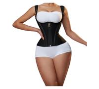 SFOIKVG Cintura Addominale da Donna Shapewear Corsetto Modellante for Donna a Doppia Compressione, Regolabile con Cerniera e Ganci, for Pancia Piatta per Il Supporto Addominale(Black,XL)