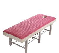 SFOIKVG Materasso massaggiante di bellezza con fori/senza fori, massaggio e fisioterapia Tuina, materasso antiscivolo sottile per saloni di bellezza (Peach Red Thin W Hole, 180 cm70 cm)