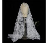 SFOIKVG Velo da Sposa Veli da Sposa Accessori for Capelli for Donna Copricapo Fidanzamento Bordo in Pizzo Abito Ballo in Velo Lungo Color Avorio per Travestirsi(1.30m)