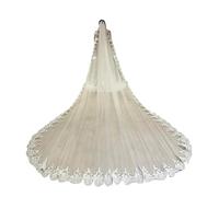 SFOIKVG Velo da Sposa Velo da Sposa in Pizzo a Tutto Tondo, Uno Strato di Tulle con Pettine per Travestirsi(White,400cm)