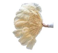 SFOIKVG Ventaglio Piume Grande ventaglio di Piume Struzzo Vere for Decorare la Festa Nozze Halloween, for Danza del Ventre Fai da Te, Barre for ventagli Plumas per Ballare Show,2 PCS 130CM