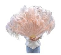 SFOIKVG Ventaglio Piume Grande ventaglio di Piume Struzzo Vere for Decorare la Festa Nozze Halloween, for Danza del Ventre Fai da Te, Barre for ventagli Plumas per Ballare(Color-16,2 PCS 100CM)