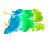 SFOIKVG Ventre Danza Ventaglio Ventaglio di danza del ventre Veli seta reali 1pc Mano sinistra + destra Pratica pratica colore tinto a mano per Ballerini(Belly Dance Fans23,S-120x90cmReal Silk)