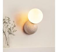 Sfonce murale di vetro di latte per camera da letto con parete di pietra naturale SCONCE MIE secolo Luce vintage Sallway Sconcetto Bagno Bagno Vanity Wall Monted Lampada per camera da letto Cucina