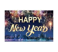 Sfondi Capodanno | 100 x 150 cm Decorazioni Stagionali 2D,Grande Striscione di Sfondo per Feste,per Creatori di Contenuti Eventi Scolastici Piccole Imprese Riunioni Familiari Vetrine Display Ufficio