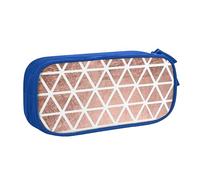 Sfondi con motivo in oro rosa stampato astuccio per trucchi portagioie scatola portatile portagioie da viaggio blu