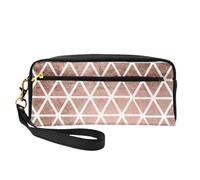 Sfondi modello oro rosa, Borsa per il trucco Borsa per cosmetici Borsa da viaggio portatile da toilette Astuccio in pelle per donne e ragazze