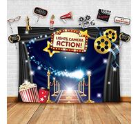 Sfondo a tema Film Hollywood e studio puntelli. Fondale foto dress-up, decorazioni cabina fotografica, forniture per feste cerimonia serata di premiazione, evento costume, compleanno, anniversari
