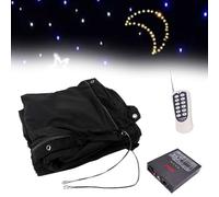Sfondo a tenda a stella a LED, pieghevole, 3 x 6 m, ignifugo, perline ad alta luminosità, ideale per matrimoni, feste di Natale, spettacoli in discoteca