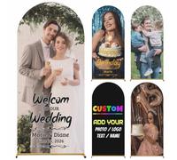 Sfondo Arco Personalizzato con Foto e Testo per Feste e Matrimonio | Crea uno sfondo unico con immagini e testi personalizzati. Copertura ad arco in spandex per feste, matrimoni e celebrazioni.