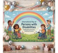 Sfondo arcobaleno con citazione sulla consapevolezza dell'inclusione e | tema inclusione, sfondo fotografico, sfondo per eventi comunitari, celebrazioni della diversità, decorazione per gruppi di