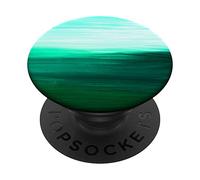 Sfondo astratto di arte in colore bianco e verde PopSockets PopGrip Adesivo