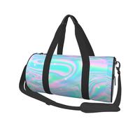 Sfondo astratto olografico in neon pastello, Borsone da viaggio di grande capacità Borsa rotonda Borsa da viaggio sportiva Borsa da viaggio Borsa da fitness