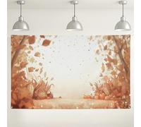 Sfondo autunnale con zucca, sfondo fotografico rustico autunnale, decorazioni stagionali calde per feste del Ringraziamento, ambiente accogliente per interni ed esterni, 180 x 109 cm