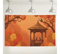 Sfondo autunnale da giardino, decorazioni rustiche a tema autunnale, albero di arancio, sfondo per eventi fotografici, forniture per cabine per feste del Ringraziamento, 180 x 109 cm