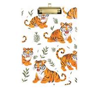 Sfondo bianco con un sacco di tigri cartone animato A4 ristorante appunti acrilico carino per studentesse ragazze bambini insegnante appunti Dimensioni 9 x 12