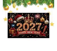 Sfondo Buon Anno 2027 Per Capodanno Decorazioni e Accessori per Conto alla | Sfondo della notte di Capodanno Per Appartamento Festa Interni Studio Natale Decorazione UN