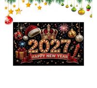Sfondo Buon Anno 2027 Per Capodanno Striscione portatile per il conto alla | Sfondo della notte di Capodanno Per Studio Appartamento Feste Casa Famiglia Riunioni Vacanze UN