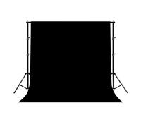 Sfondo Chroma Key per la fotografia | Panni di sfondo portatili per streaming live e riprese | Facile da installare (colore: nero, dimensioni: 2x5 m)