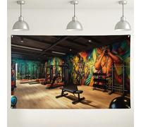 Sfondo colorato astratto fitness palestra, vibranti sfondi per esercizi artistici, decorazione per studio di allenamento ispiratore, tema servizio fotografico per interni, spazio motivazionale tutto