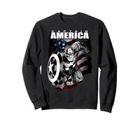 Sfondo con bandiera Marvel Capitan America afflitta Felpa